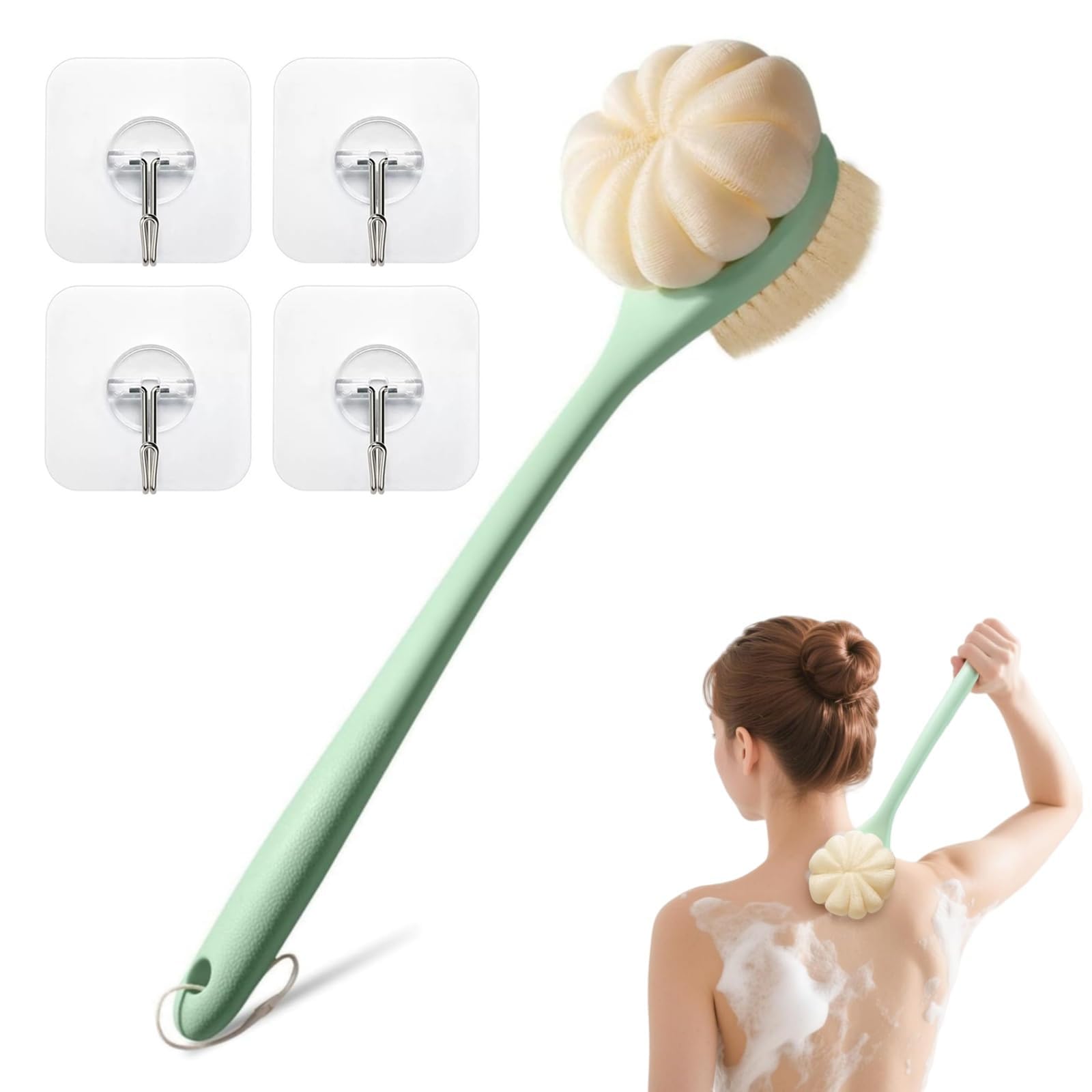 Back Scrubber for Shower | 15.7" Double-Sided Body Brush