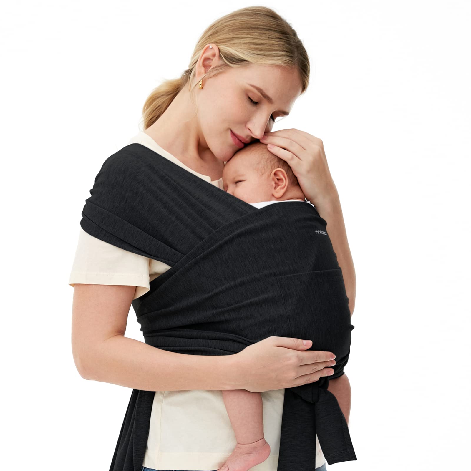 Momcozy Baby Wrap Carrier | Adjustable Newborn to Toddler Sling - Black