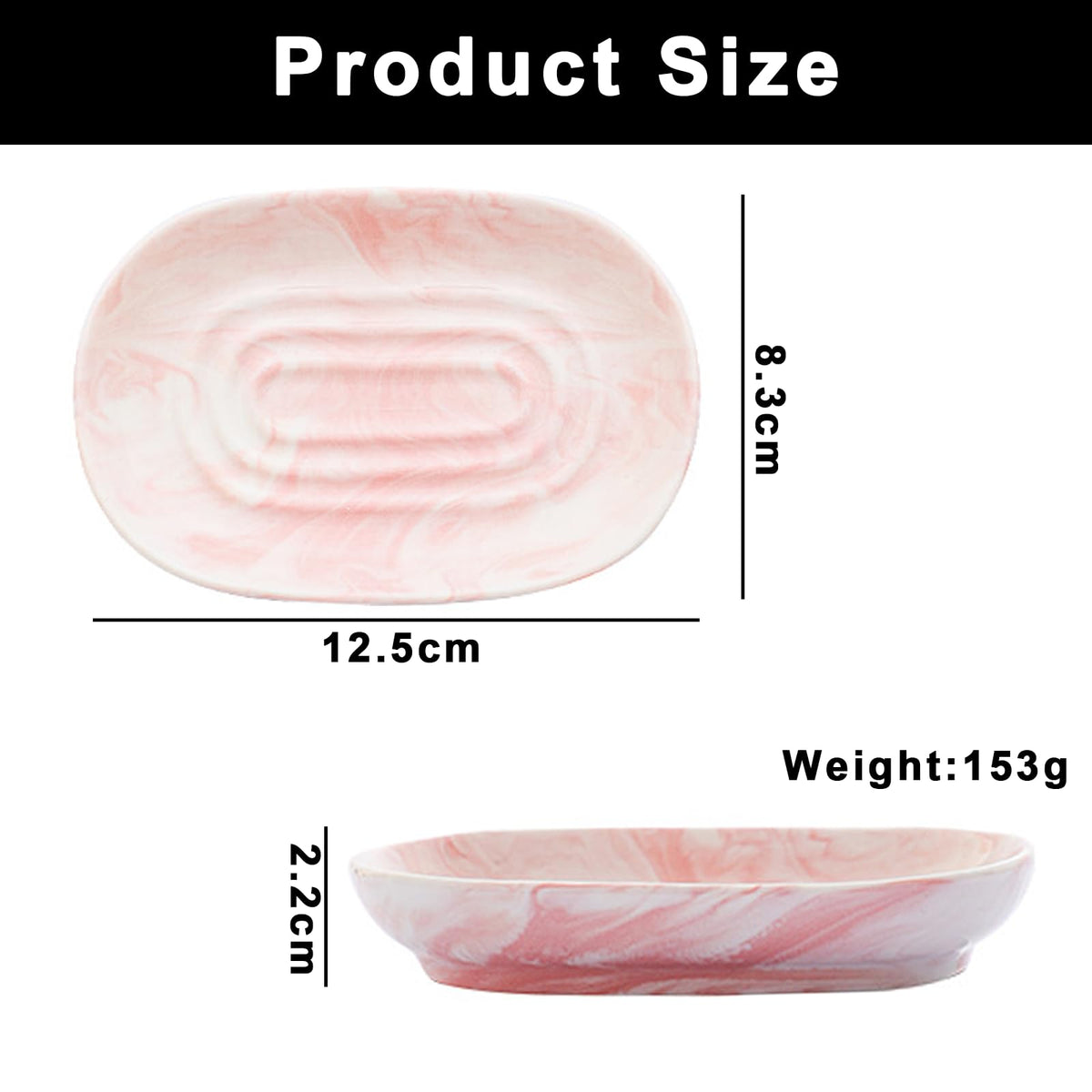 Xgvzs 1 PCS Ceramic Soap Dish Bar Soap Holder Soaps Tray Dish Oval Container Keep Soap Dry for Bathroom Sink Kitchen Counter Pink