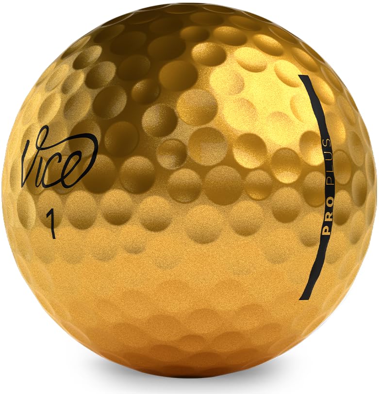 Vice Golf Pro Plus Gold Limited Edition 4-Piece Urethane Golf Balls
