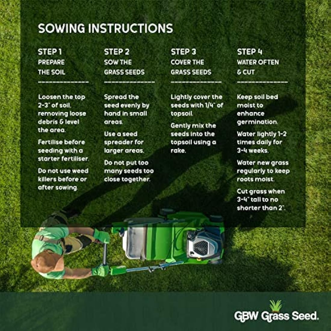 GBW Grass Seed 1kg | Hard Wearing & Fast Growing UK Lawn Seed Mix