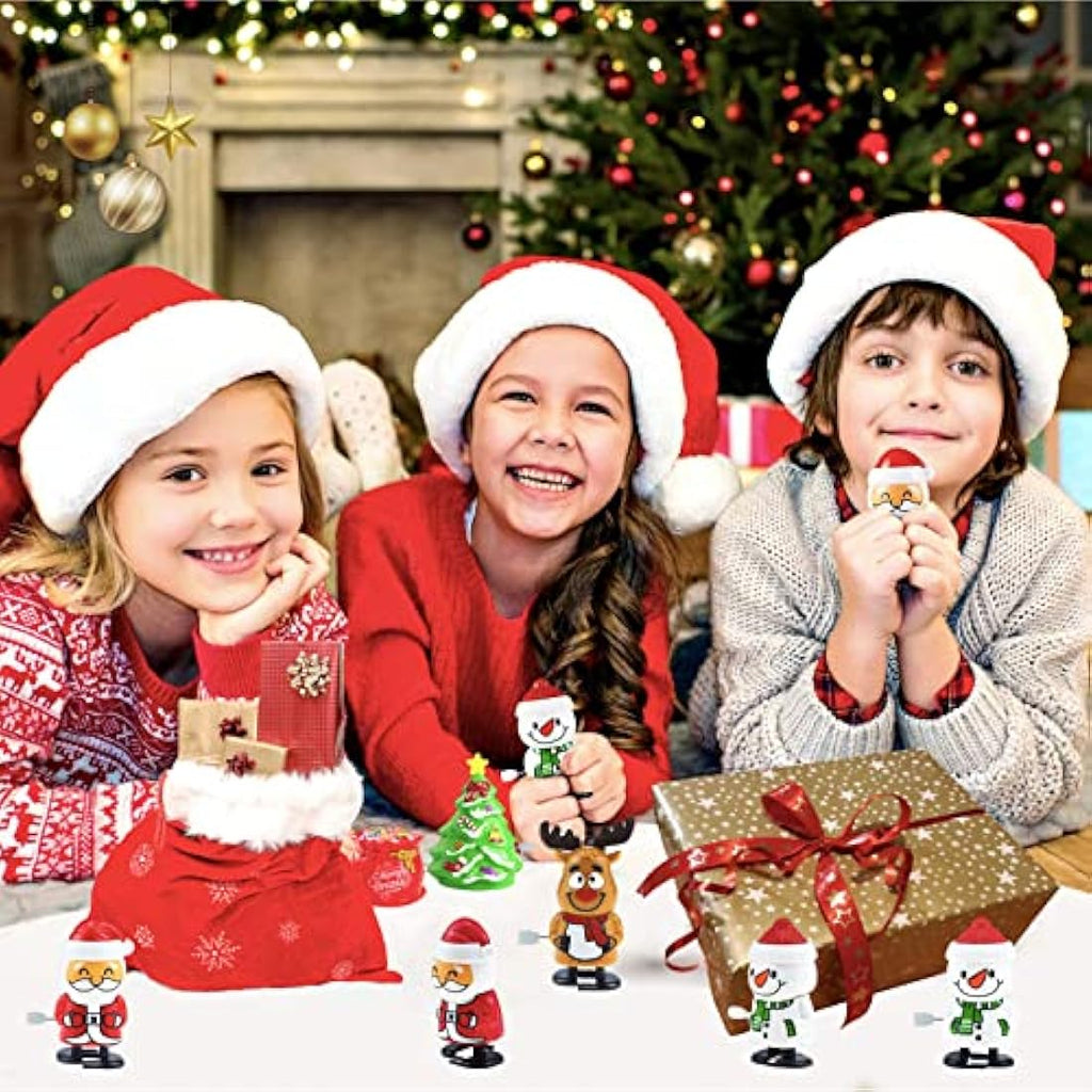 Jolof Store 5-Pack Christmas Wind Up Racing Toys for Stocking Fillers