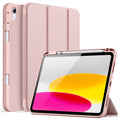 JETech iPad 11th/10th Gen Case with Pencil Holder - Slim TPU - Rose Gold