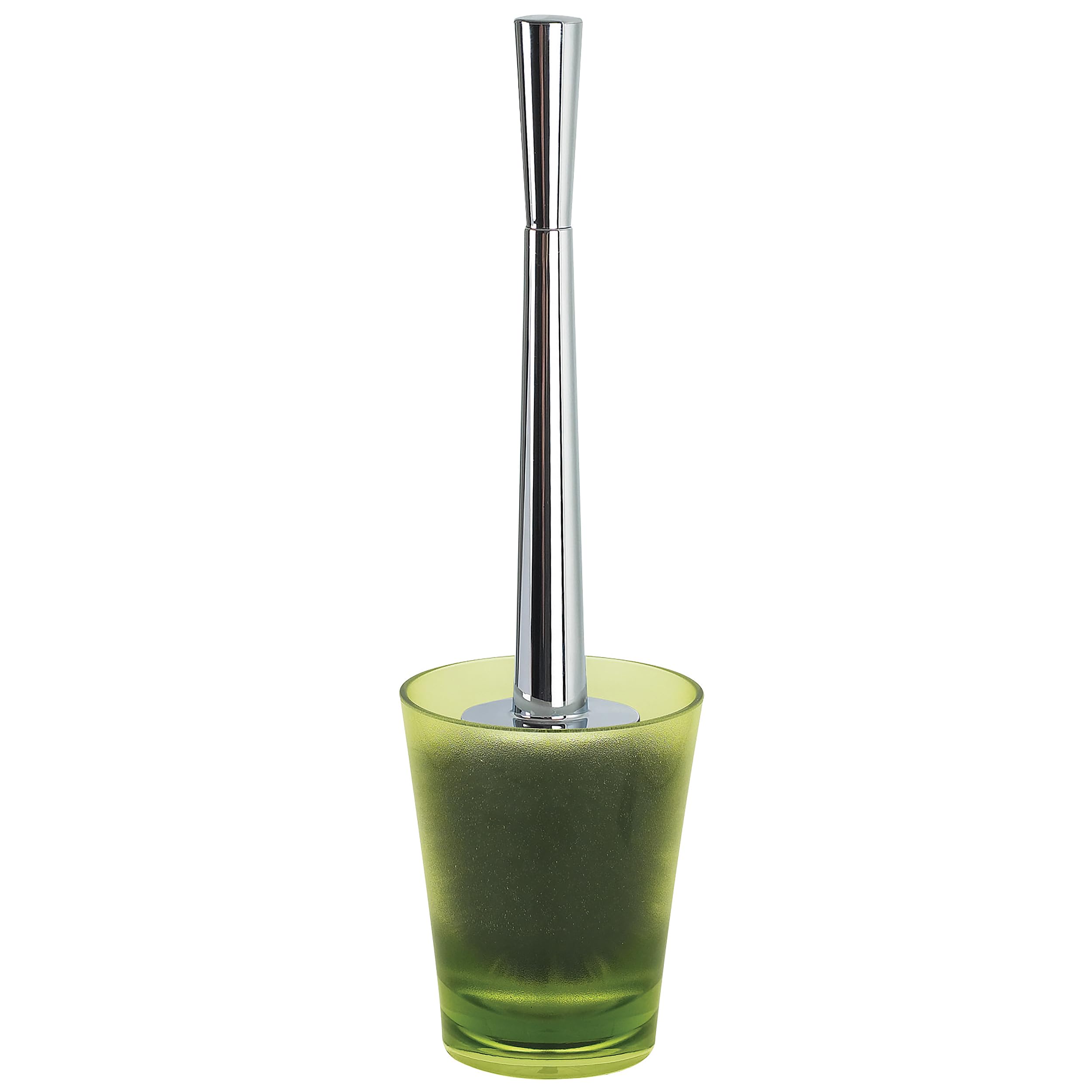 Spirella Max-Acrylic Toilet Brush and Holder – Olive Green Glass Look