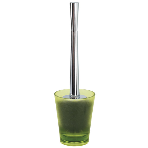 Spirella Max-Acrylic Toilet Brush and Holder – Olive Green Glass Look
