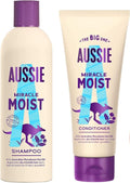 Aussie Miracle Moist Shampoo and Conditioner Set with Macadamia Oil