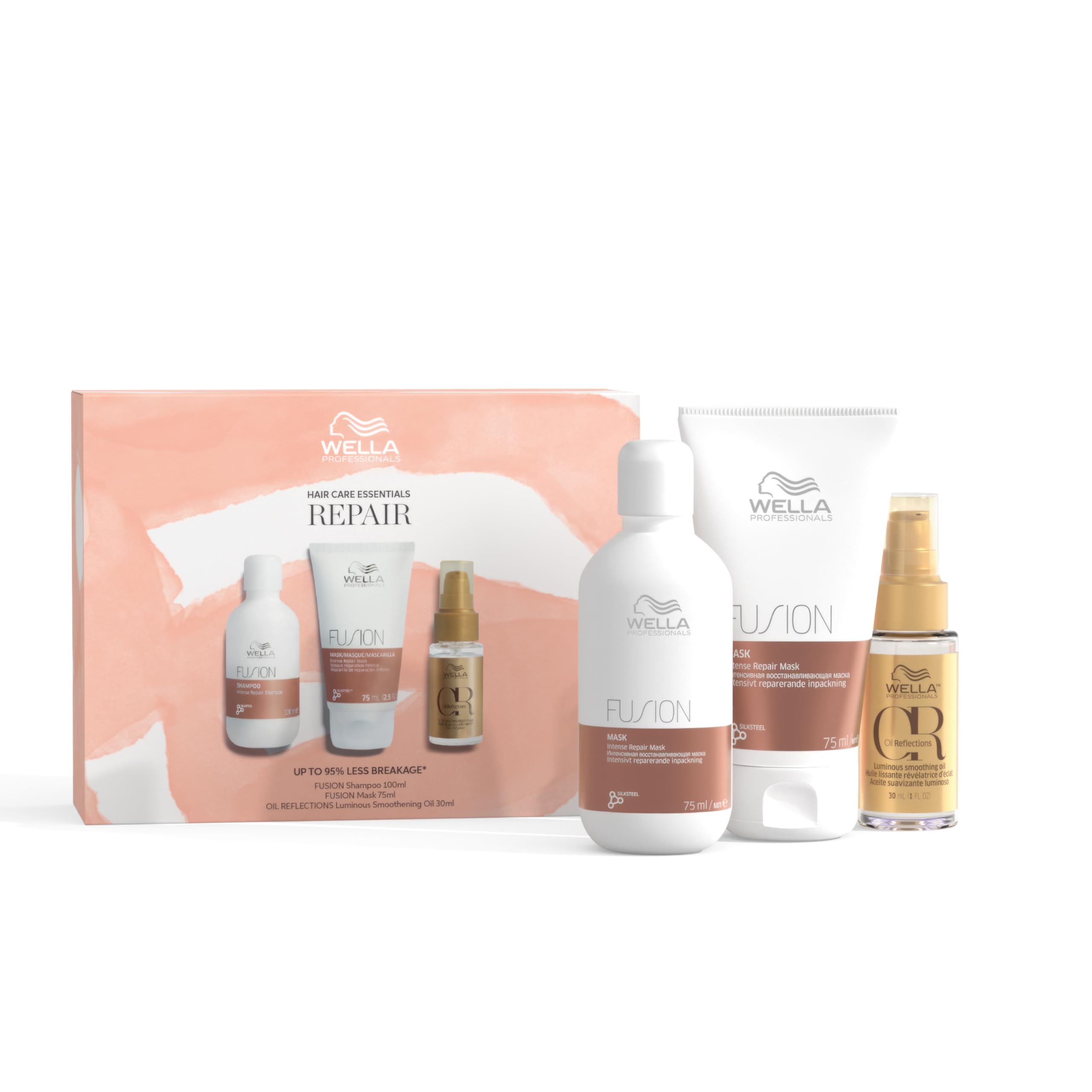 Wella Professionals Fusion Travel Set | Repair Shampoo, Mask & Hair Oil