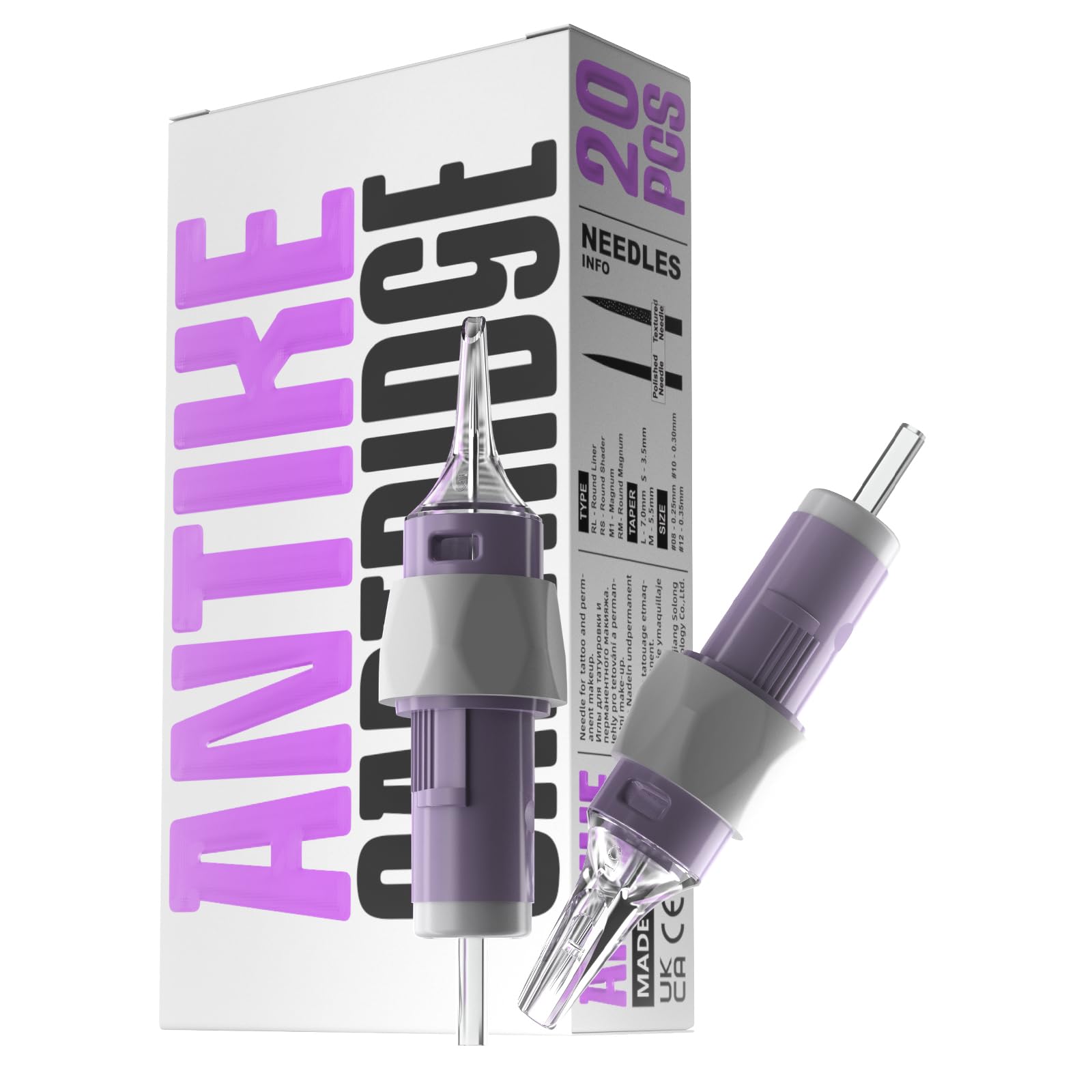 Antike 20Pcs Tattoo Cartridge Needles | 1209RL Round Liner 0.35mm