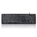 Perixx PERIBOARD-317 Wired Keyboard | White Backlit Big Print UK Layout
