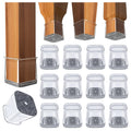 GICUNK 32Pcs Square Silicone Chair Leg Floor Protectors for Hardwood