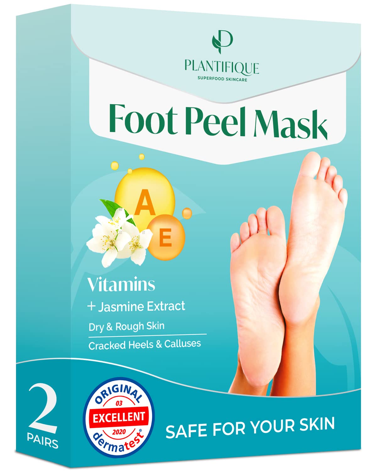 Plantifique Foot Peel Mask – 2 Pack Exfoliating Vitamin Foot Treatment
