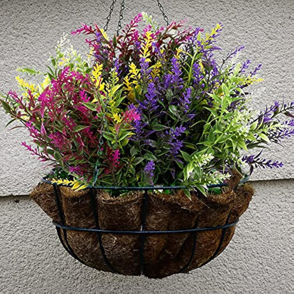Xinnun 24 Bundles Artificial Flowers – UV Resistant Faux Lavender Plants