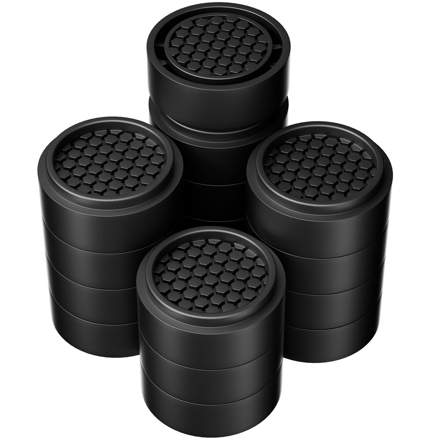 RCHYFEED 16 Pack Stackable Furniture Risers | 1 Inch Anti-Slip Rubber