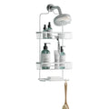 Zenna Home Rustproof Hanging Shower Caddy - 2 Shelves - Satin Chrome
