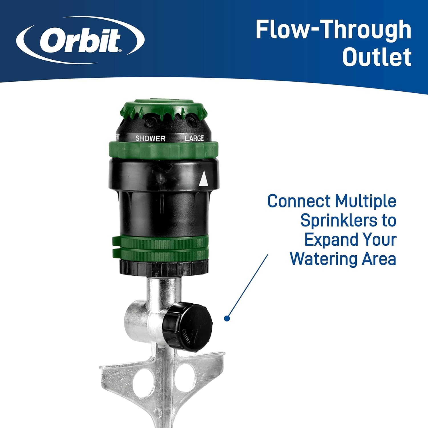 Orbit H2O-6 Gear Drive Sprinkler 2-Pack | 6-Pattern Lawn Watering
