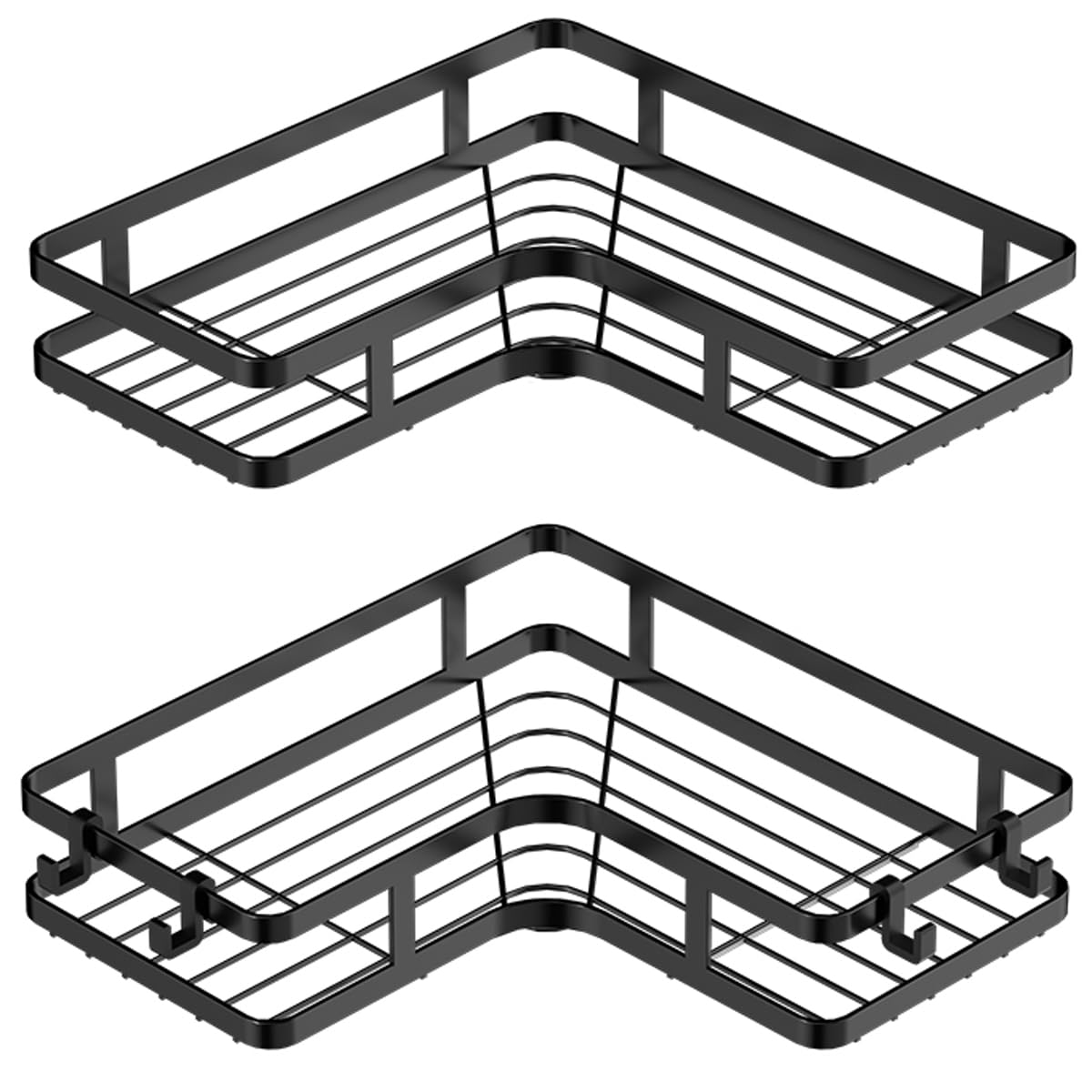 Corner Shower Caddy | 2-Pack No-Drill Stainless Steel Shelves
