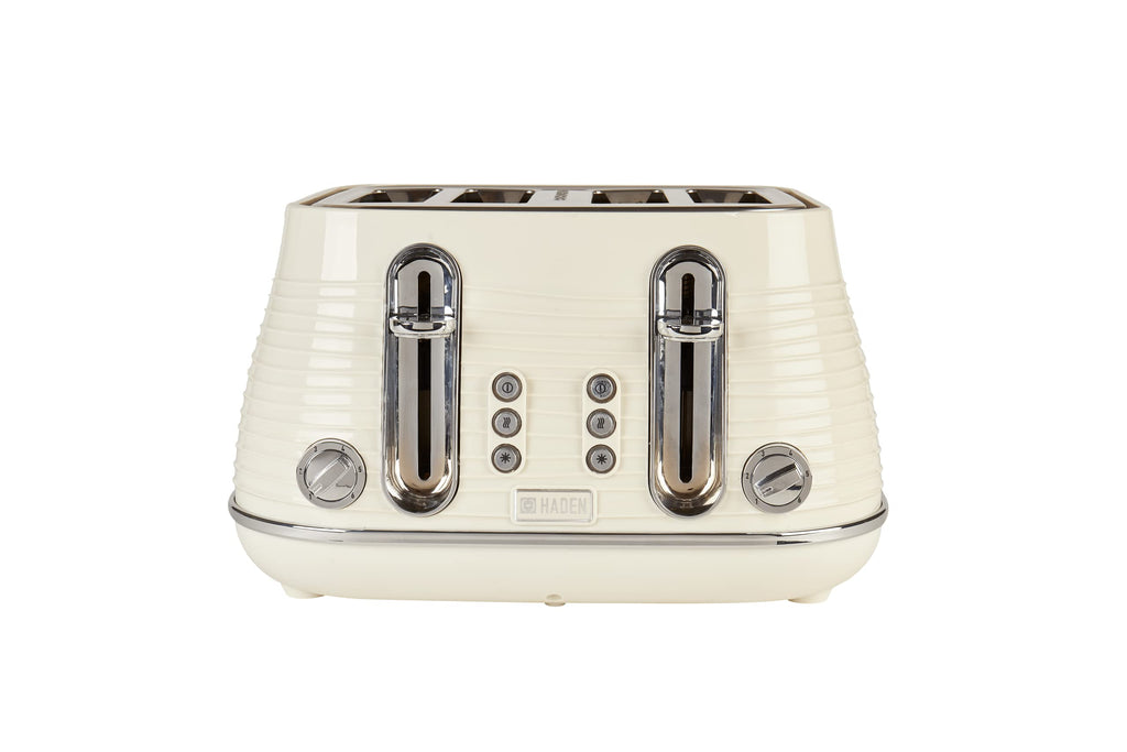 Haden Devon 4-Slice Toaster – Cream Wide Slot with 6 Browning Settings