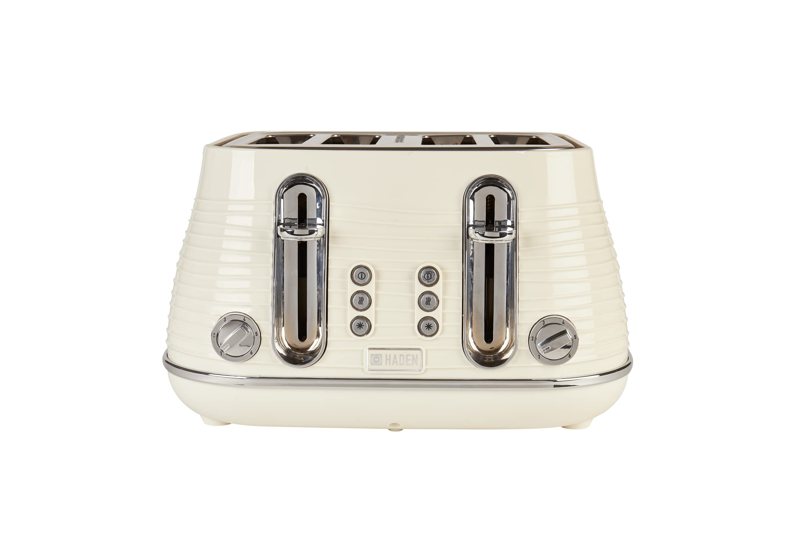 Haden Devon 4-Slice Toaster – Cream Wide Slot with 6 Browning Settings