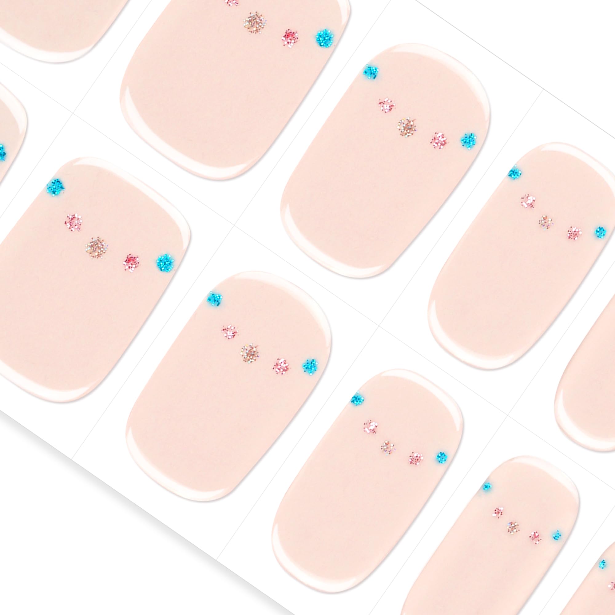 DANNI & TONI Semi Cured Gel Nail Wraps – Transparent Self-Adhesive Strips