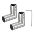 PATIKIL 90° Curtain Rod Corner Connector | 3/4" Stainless Steel, 2 Pack