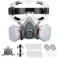 Fuutuu Reusable Half Face Respirator Mask with Goggles and 20 Filters