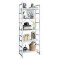 TREETALK 5-Tier Industrial Bookshelf | Standing Storage Rack - White