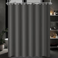 Lerores Shower Curtain | Dark Grey Anti-Mould Weighted Hem | 260 x 200 cm