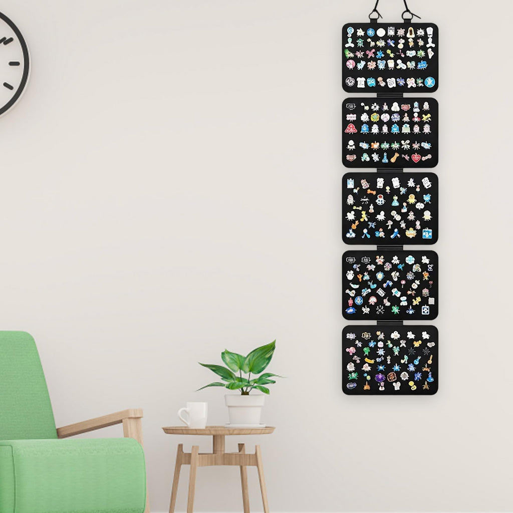 30x106cm Felt Jewelry Storage Board, Wall Mounted Pin Badge Display - image 4