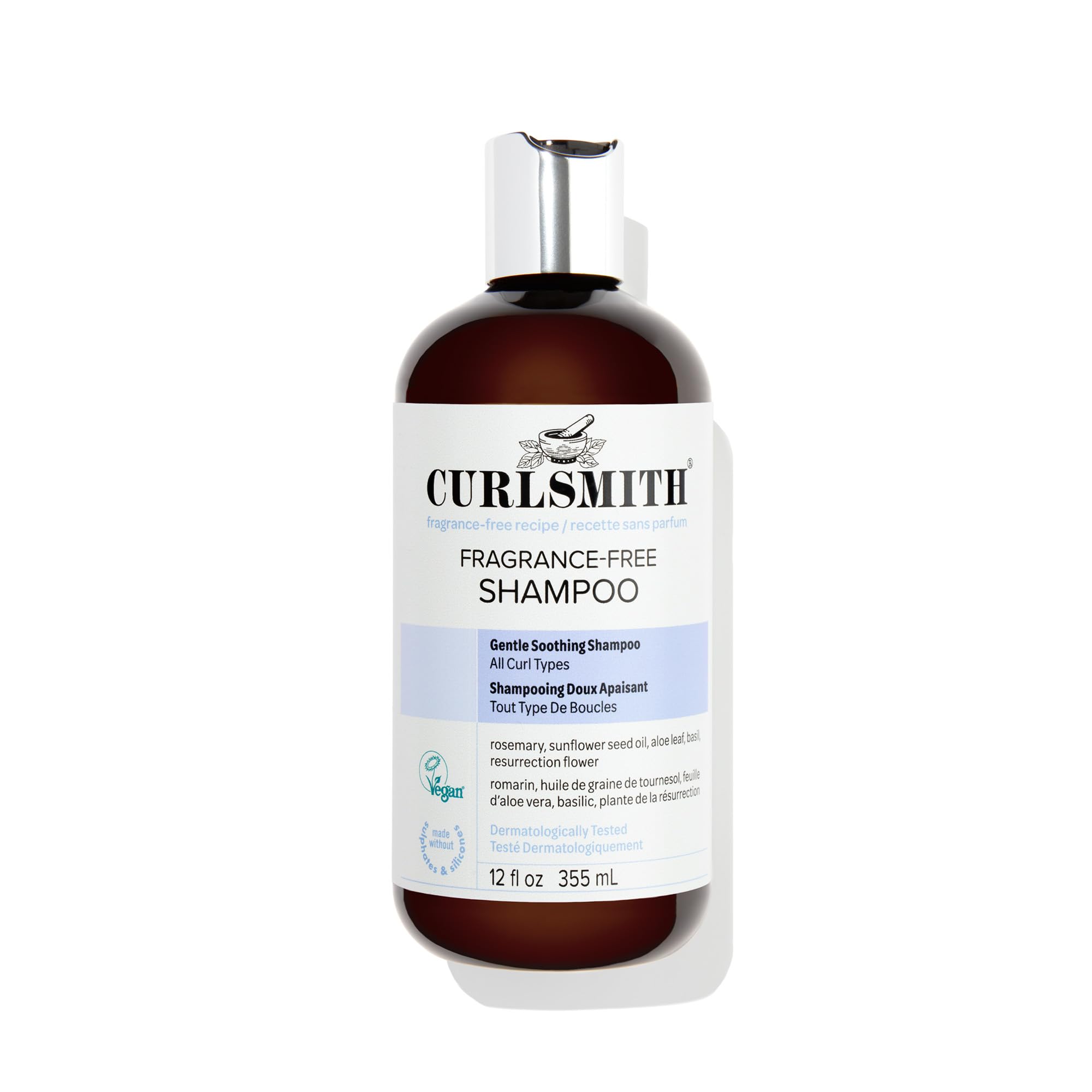 Curlsmith Fragrance-Free Shampoo | Gentle Moisturising Cleanser for Curls
