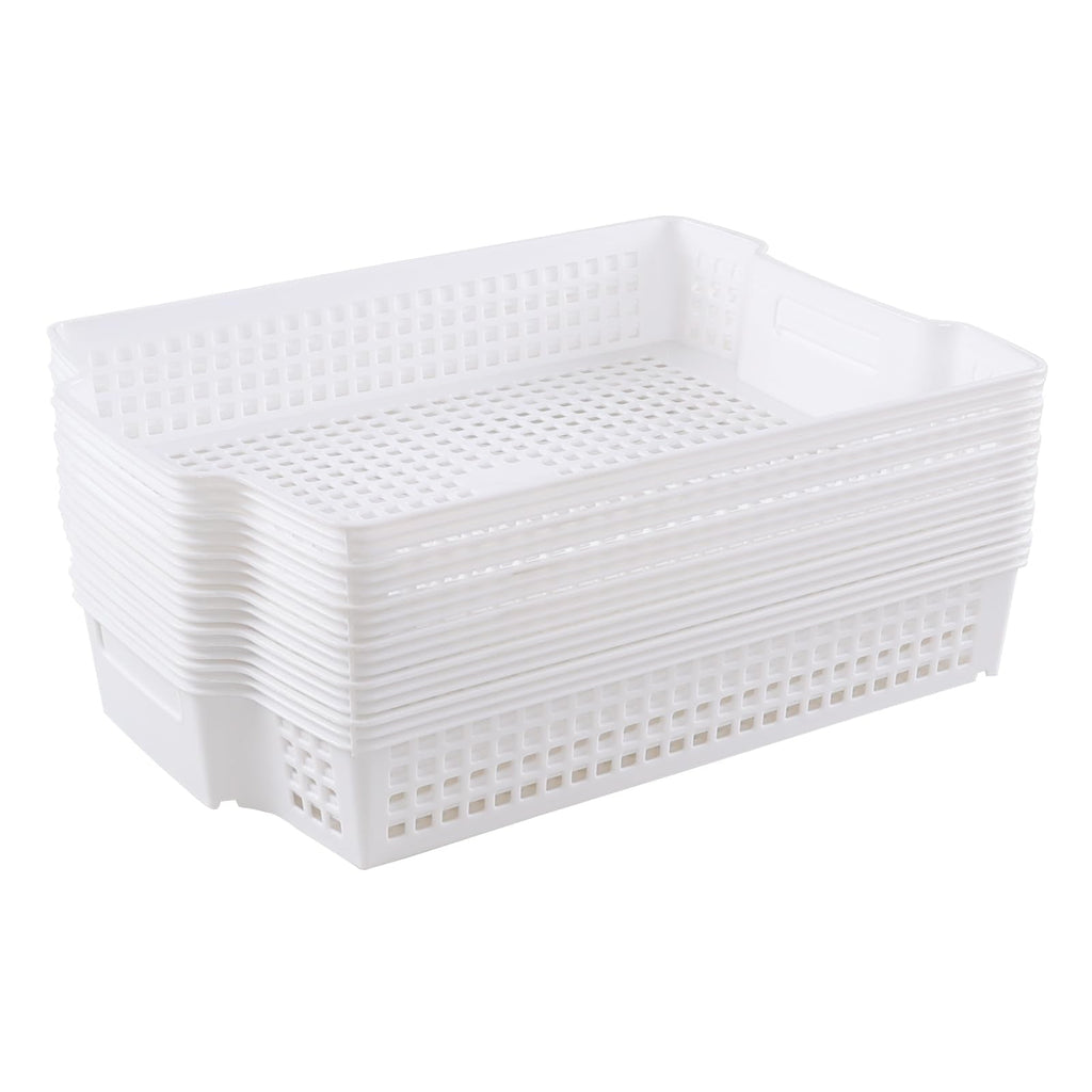 Xowine 6-Pack Stackable Paper Trays with Handles, Modern Desktop Organizer