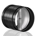 Hon&Guan 4 Inch Duct Connector with Backdraft Damper – Black Steel