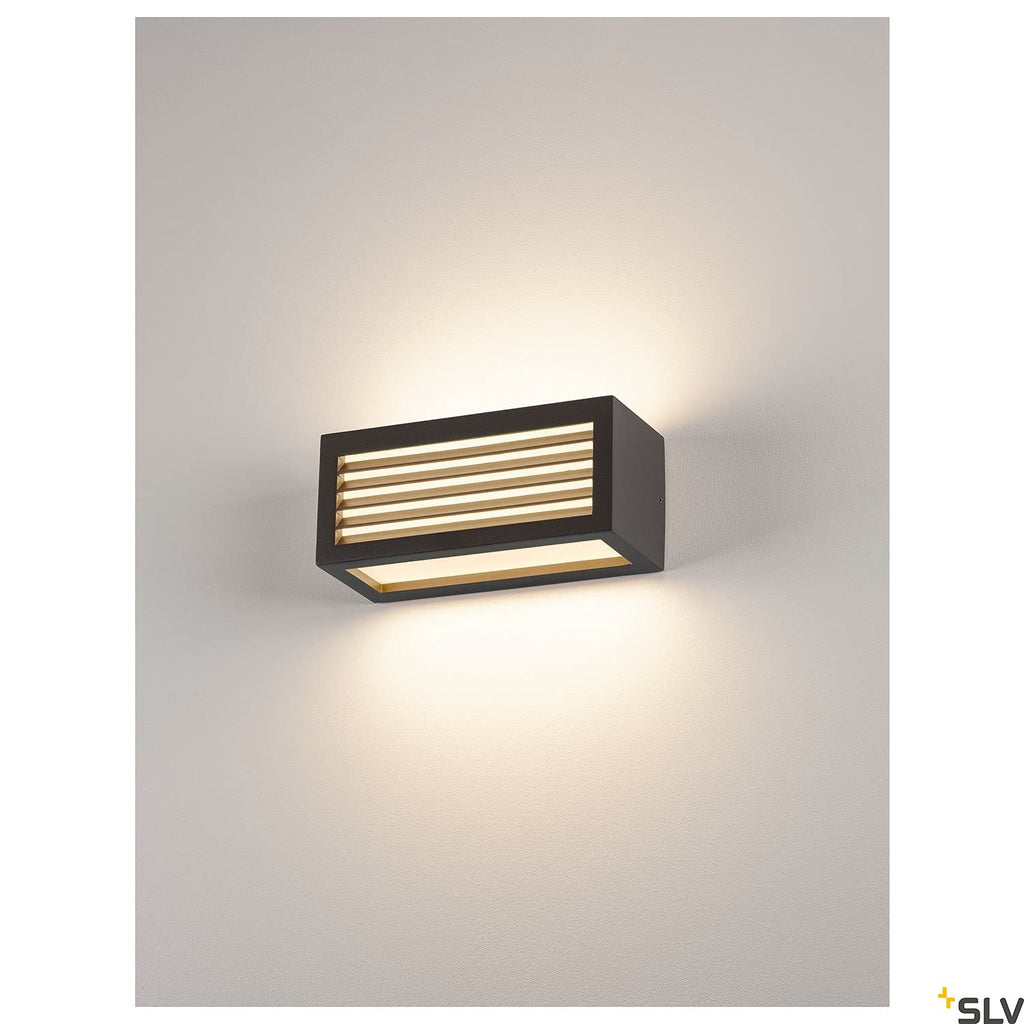 SLV Box-L Wall Light – Modern Anthracite Aluminum Outdoor Sconce