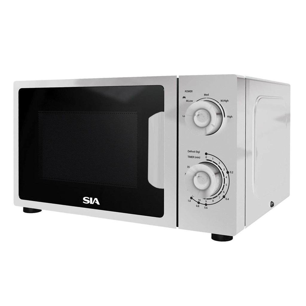 SIA FAM21WH 20L Freestanding White Microwave - 700W Analogue Dials