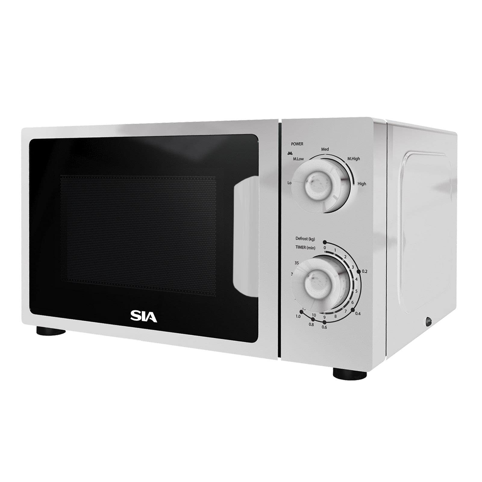 SIA FAM21WH 20L Freestanding White Microwave - 700W Analogue Dials
