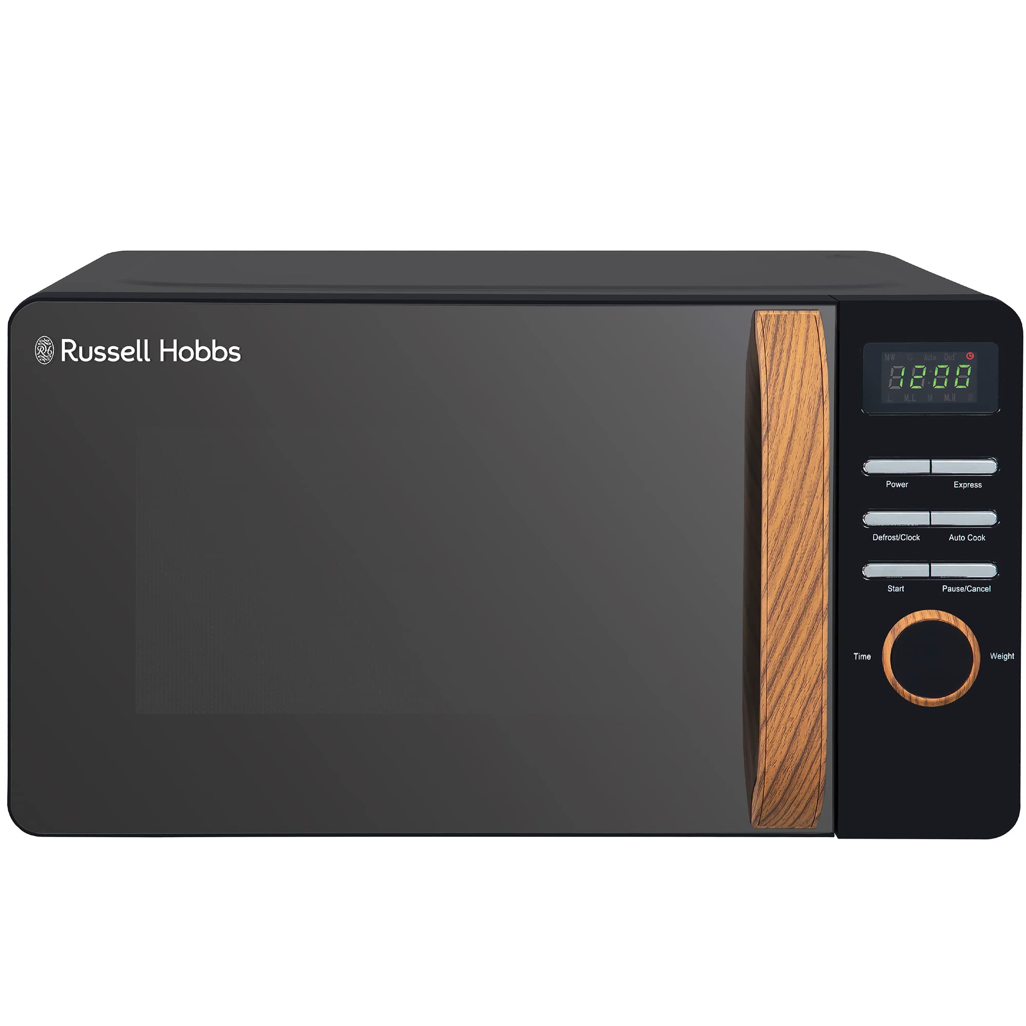 Russell Hobbs 17L Scandi Digital Microwave – Black & Wood Effect