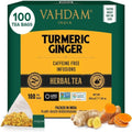 VAHDAM Turmeric Ginger Herbal Tea - 100 Caffeine Free Pyramid Bags