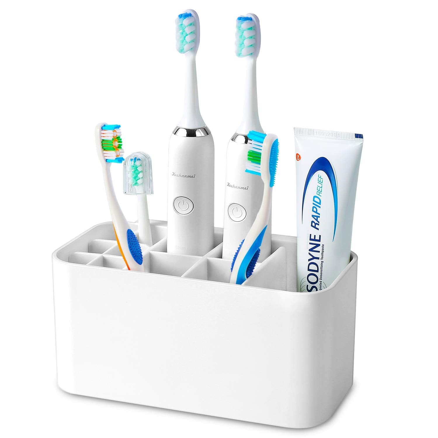 Colist Wall-Mounted Toothbrush Holder – 11 Compartment Bathroom Organiser