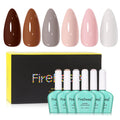 Firedeep Hema Free Gel Nail Polish Kit – 6 Colors Pink & Neutral Set