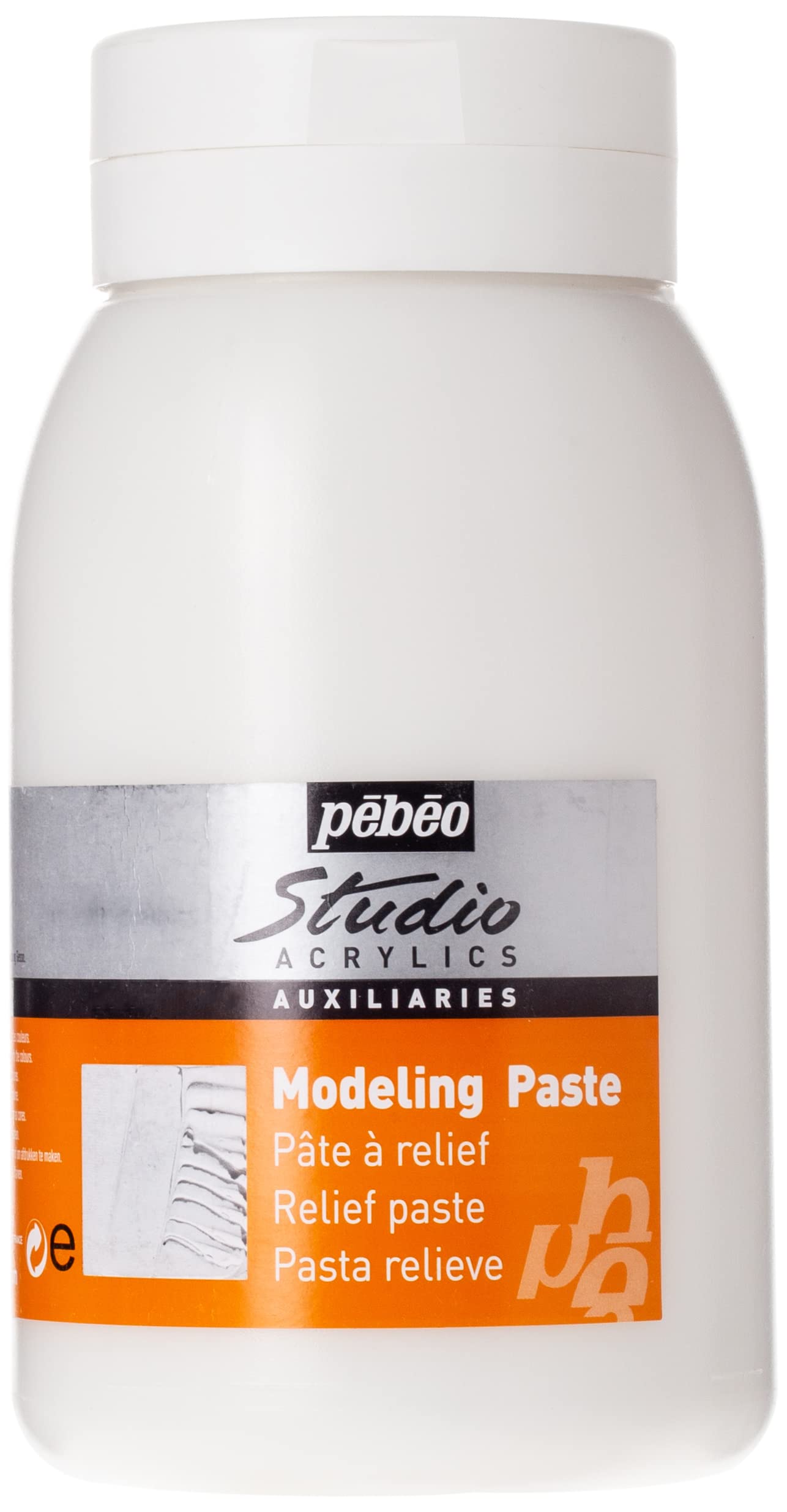 Pebeo Studio Modelling Paste – 1L White Acrylic Texture Medium