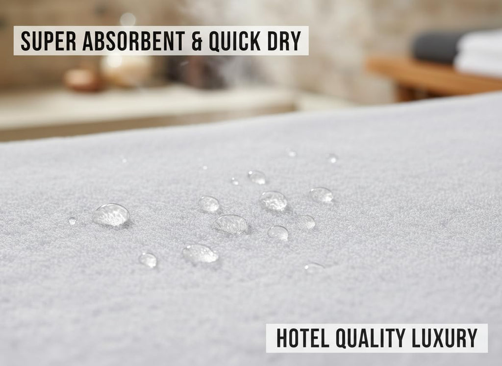 Aaf Textiles Bath Sheets Extra Large Oversized 96 x180 cm in White, 100% Egyptian Cotton Style 515 GSM Shower Towel – Thick and Absorbent - image 2
