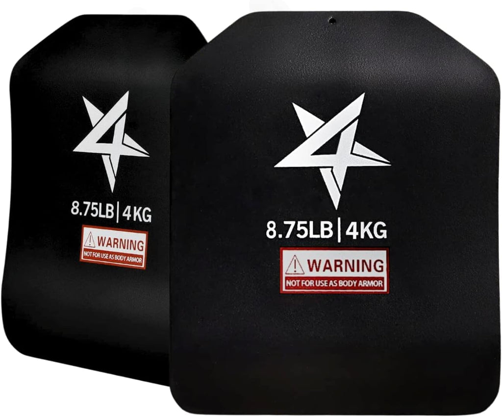 Yes4All Curved Tactical Weight Vest Plates – 8.75lb Steel Pair for Rucking