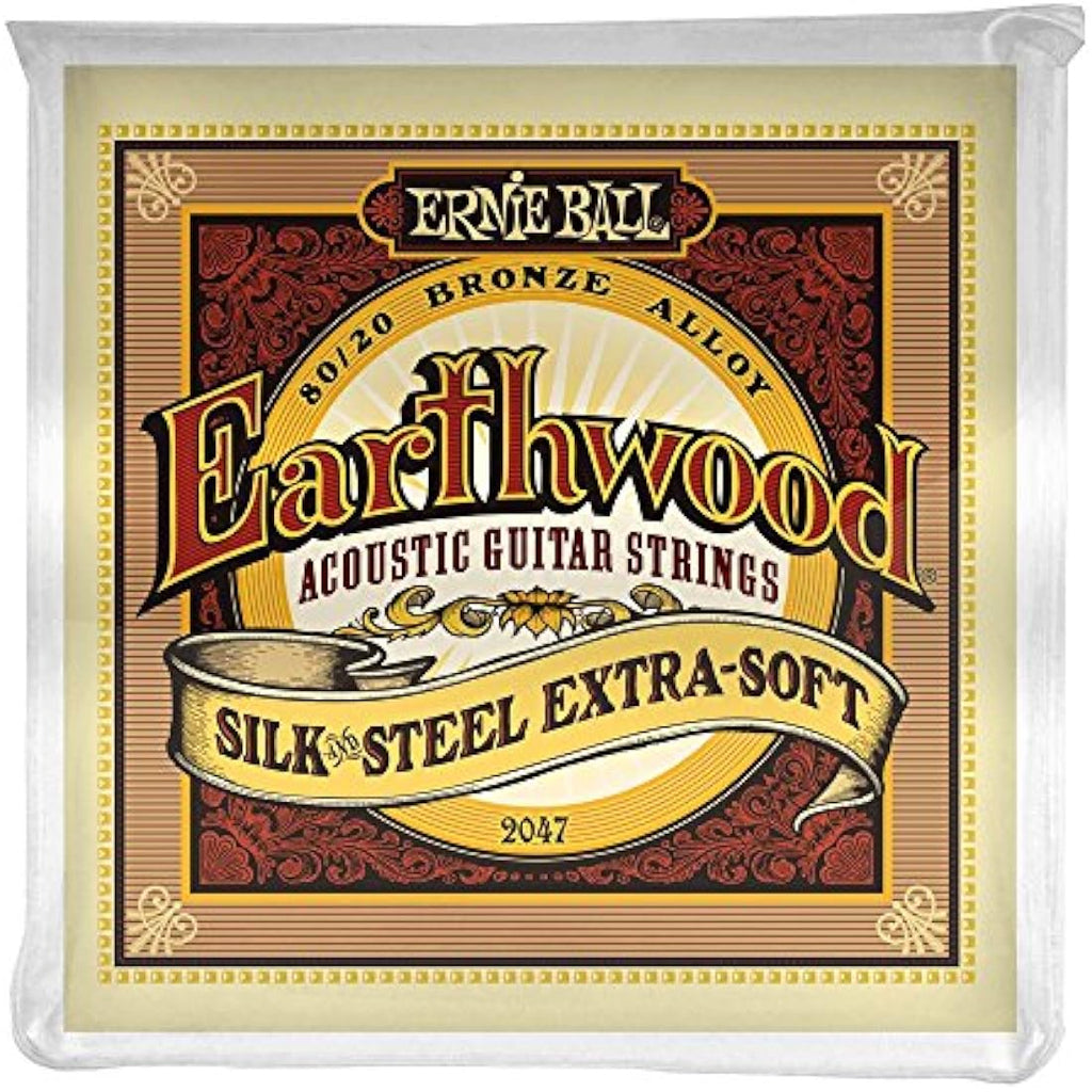 Ernie Ball Earthwood Silk and Steel Acoustic Guitar Strings - 10-50
