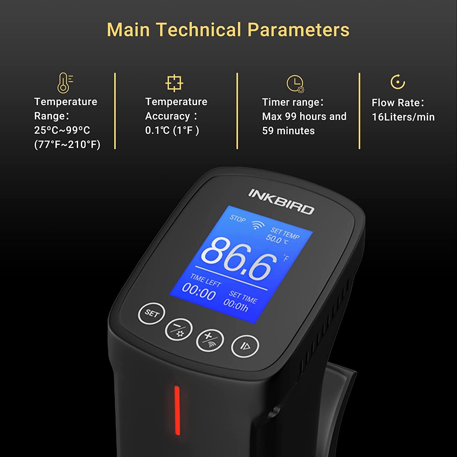 Inkbird ISV-100W Sous Vide WiFi Immersion Circulator | 1000W Precision Cooker