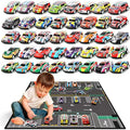 Veluoess 40-Piece Pull Back Toy Cars Set with 2-in-1 Play Mat Storage Bag