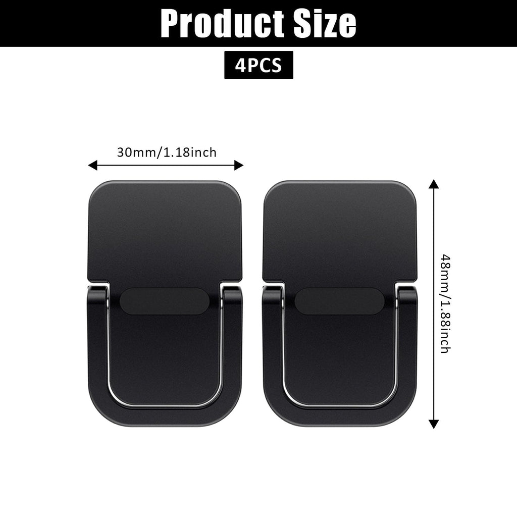 ZEACCT 4-Pack Portable Keyboard Riser, Self-Adhesive Mini Laptop Stand, Foldable & Invisible Adjustable Support for Desk or Laptop Black - image 2