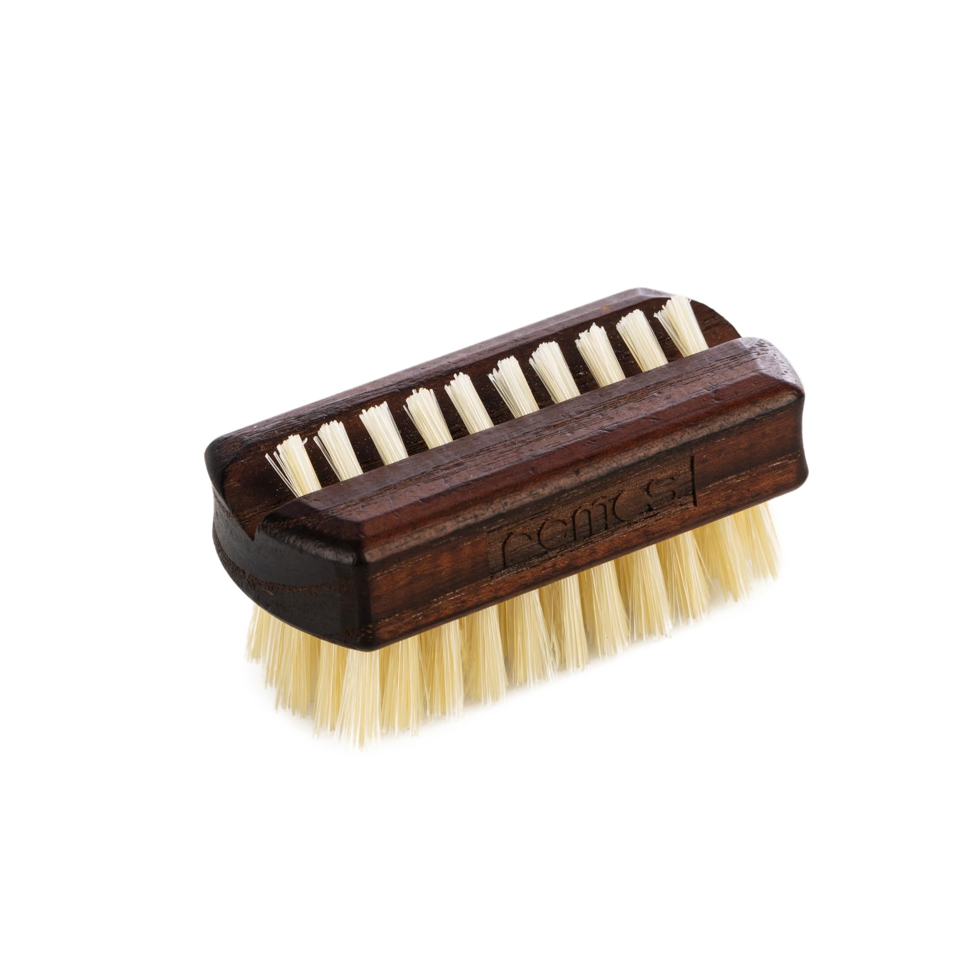REMOS Mini Travel Nail Brush – Natural Bristles & Thermal Beech Wood
