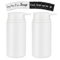 Topsky 2-Pack Soap Dispenser | 480ml White Refillable Lotion Bottles