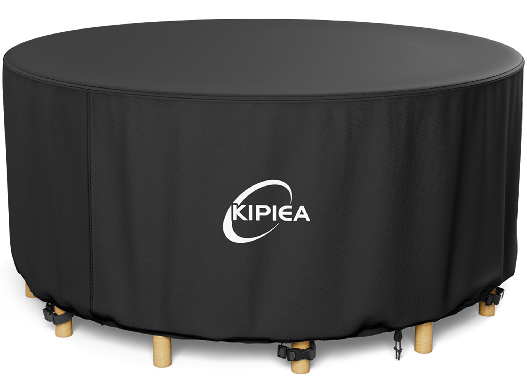Kipiea Round Garden Furniture Cover | Heavy Duty 420D Oxford Fabric
