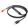 GINTOOYUN USB to Optical Audio Adapter – 2M Fiber Optic SPDIF Cable