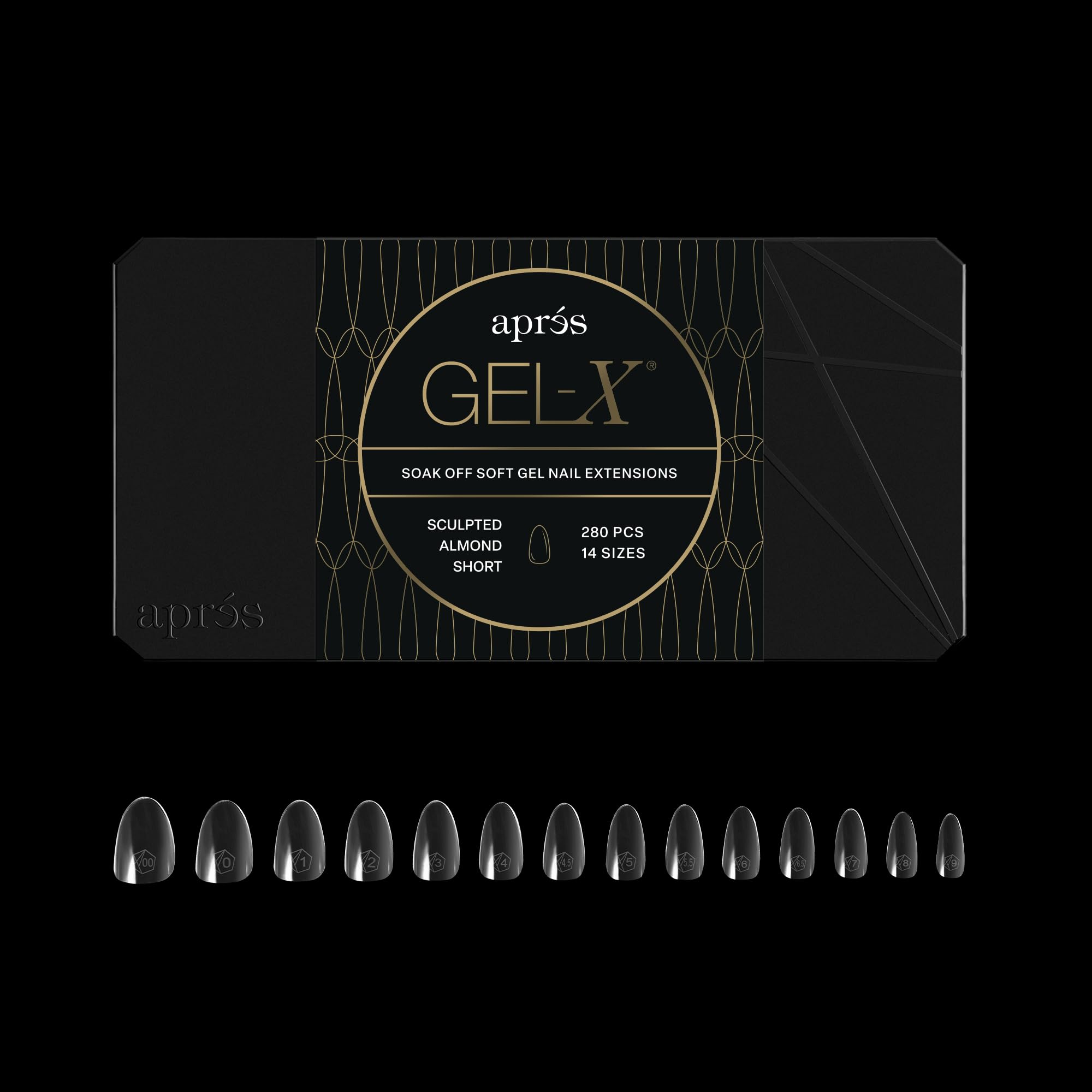 Apres Gel-X Sculpted Almond Short Nail Tips - 280 Soft Gel Tips